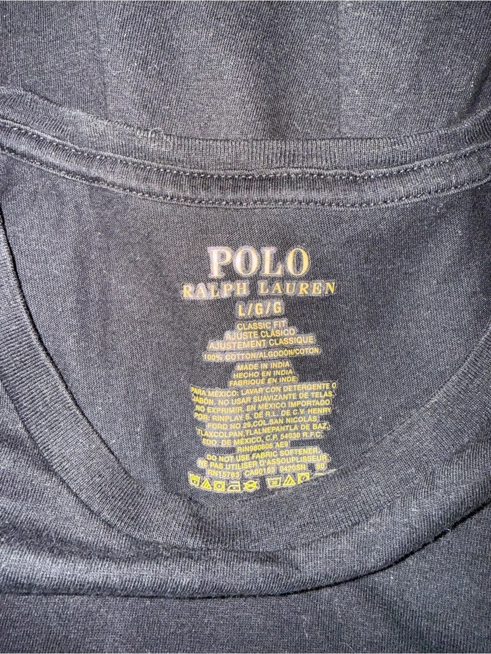 2275-Polo by Ralph Lauren Black Short Sleeve Crew Tee